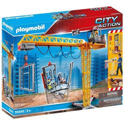 Playmobil 70441 Grue radio commandee avec mur de construction