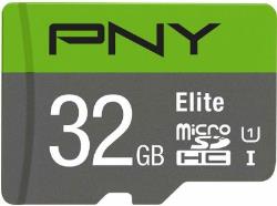 Carte Micro SD PNY microSDHC Elite 32Go + Adaptateur SD