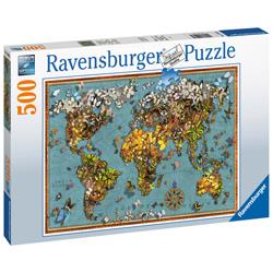 Puzzle 500 p - Mappemonde de papillons