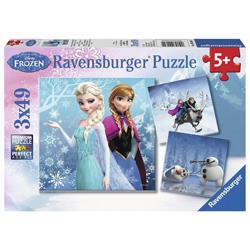 Ravensburger - Puzzle 3 x 49 pièces les aventures de la reine des