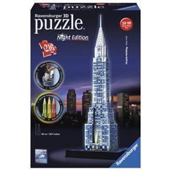 RAVENSBURGER Puzzle 3D 216 pièces : Night Edition : Chrysler Building