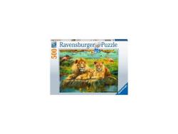 Ravensburger - Puzzle 500 p - Lions dans la savane
