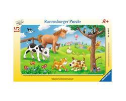 Ravensburger - Puzzle cadre 15 p - Affectueux animaux