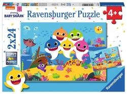 Ravensburger - Puzzles 2x24 p - Baby Shark et sa famille
