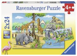 Ravensburger - Puzzles 2x24 p - Bienvenue au zoo