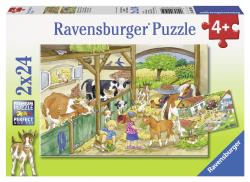 Ravensburger - Puzzles 2x24 p - Le bonheur à la ferme