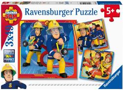 Ravensburger - Puzzles 3x49 p - Notre héros Sam le pompier