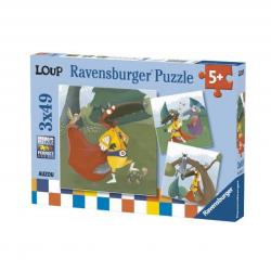 Ravensburger - Puzzles 3x49 pièces - Le Loup qui voulait être