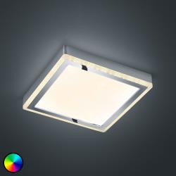 Reality Leuchten plafonnier LED Slide, blanc, angulaire, 25x25cm