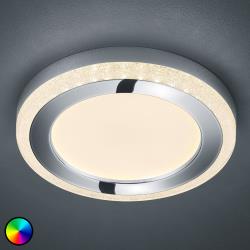 Reality Leuchten plafonnier LED Slide, blanc, rond, 40cm