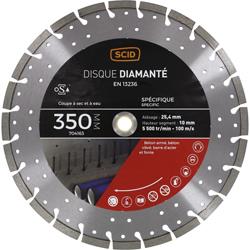Disque diamanté ventilé béton métal SCID - Diamètre 350 mm