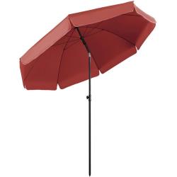 Parasol de Parasol de terrasse Rond 240 cm Protection solaire UV25+ Rouge - SEKEY