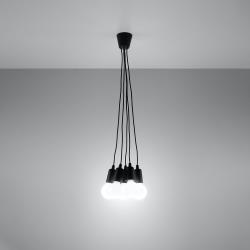 SOLLUX Suspension Brasil, noire, à cinq lampes