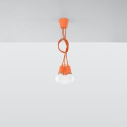 SOLLUX Suspension Brasil orange à trois lampes