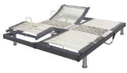 Sommier relaxation 2x70x190 cm DREAMEA S50 gris anthracite
