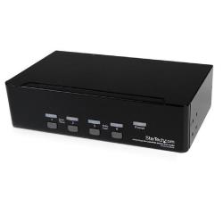 Startech Switch KVM USB VGA sur IP à 4 ports avec medias virtuels - Commutateur KVM à dist