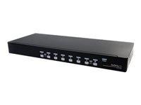 STARTECH com Commutateur USB VGA KVM 8 ports à montage sur rack avec audio câbles audio inclus