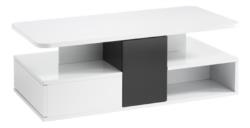 Table basse BELLARIVA laqué blanc/ gris