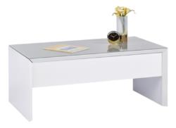 Table basse plateau relevable TOMMY 3 Blanc/taupe