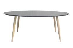 Table basse scandinave ovale MANON Noir