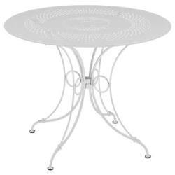 Table diamètre 96 cm 1900 FERMOB - BLANC COTON