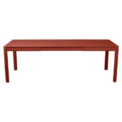 Table Ribambelle avec 2 allonges FERMOB - ROUGE OCRE