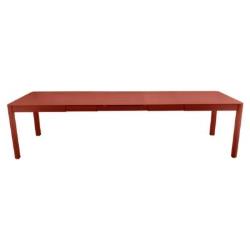 Table XL Ribambelle avec 3 allonges FERMOB - ROUGE OCRE