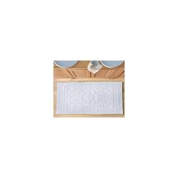 Tapis de bain décor jacquard 1500g/m2 - Blanc