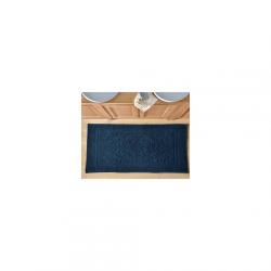 Tapis de bain décor jacquard 1500g/m2 - Bleu Marine