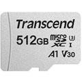 TRANSCEND 300S Carte mémoire flash - 512 Go - A1 / Video Class V30 / UHS-I U3 / Class10 - micro SDXC