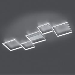 Trio Lighting plafonnier LED Sorrento 120x48cm, dimmable, alu br