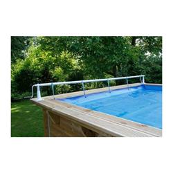 Enrouleur de bâche à bulles pour piscine en bois Xtra - Bleu - Ubbink