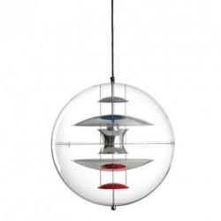 Verpan suspension design colorée vp globe d40 cm - argent