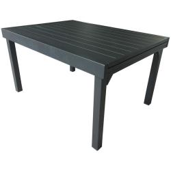 Table de jardin extensible en aluminium gris 6/10 places - WILSA