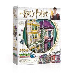 Wrebbit Harry Potter - Puzzle 3D Dac Madam Malkin's Robes for All Occasions & Florean Fortescue's Ice Cream