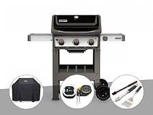 Barbecue Gaz Weber Spirit Ii E-310 + Plancha + Housse + Thermomètre Igrill 3 + Kit Ustensi