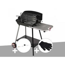 Barbecue Vertical Raymond Somagic + Kit Tournebroche + Gant De Protection