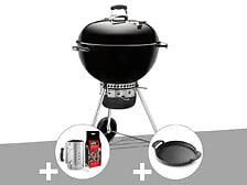 Barbecue Weber Master-touch Gbs 57 Cm Noir + Kit Cheminée + Plancha