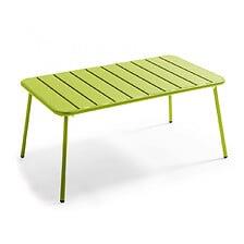 Table Basse De Jardin Acier Vert - OVIALA 105194