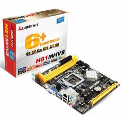 Biostar H81MHV3 carte mère LGA 1150 (Emplacement H3) Micro ATX Intel H81