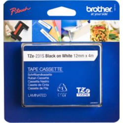 Brother TZE-231S ruban d'étiquette Noir sur blanc