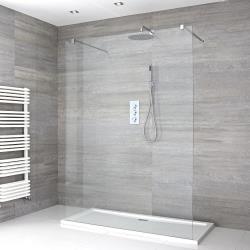 Douche italienne avec receveur de douche à profil bas - Portland multiples tailles disponibles