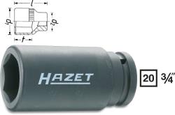 Hazet 1000SLG-24 Douille à 6 pans à chocs Carré creux 20 mm (3/4 pouce)Taille: 24 Longueur