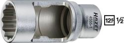 Hazet 4555-1 Douille spéciale pour injecteurs Carré creux 12,5 mm (1/2 pouce)Profil à 12 pans exterieurs Taill