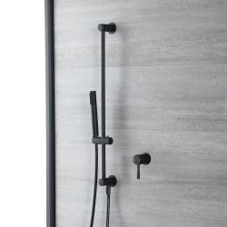 Kit de douche mécanique - Nox Mitigeur - Kit douchette sur rampe - Noir