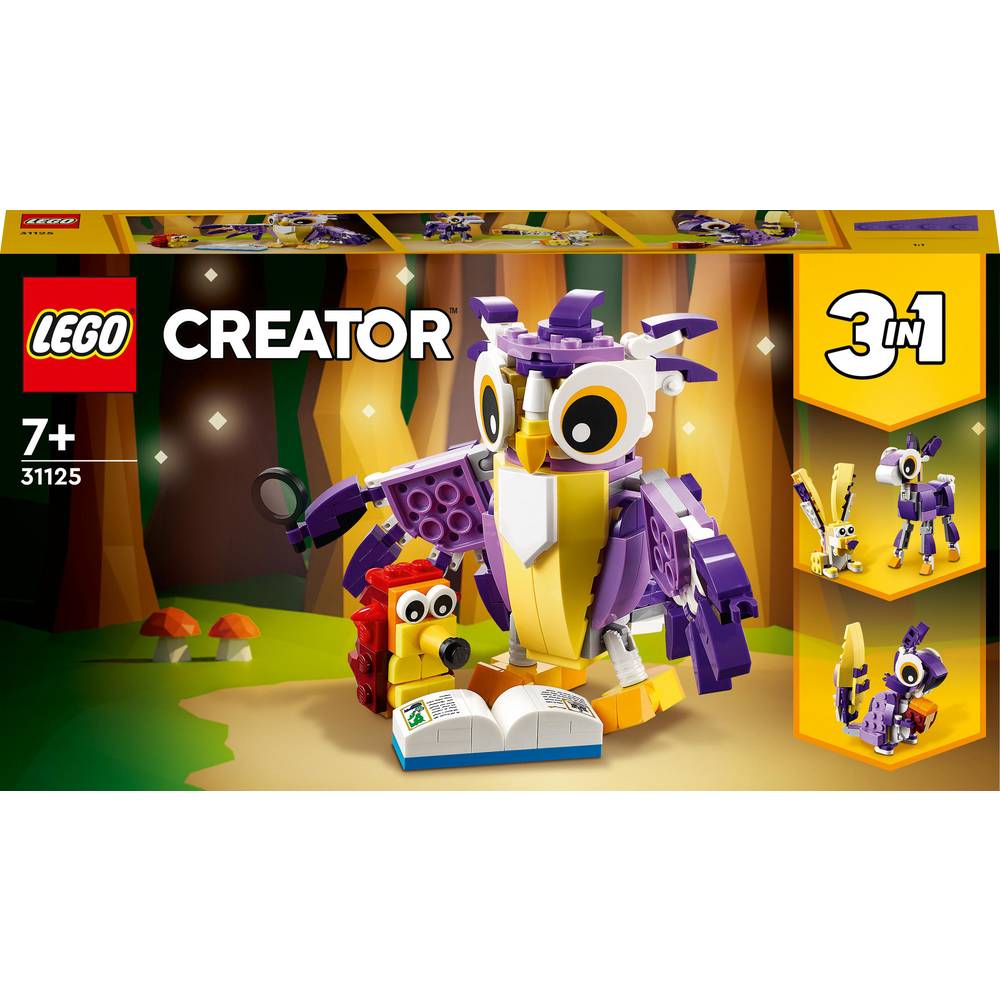 LEGO Creator 3-en-1 31125 Fabuleuses Créatures de la Forêt