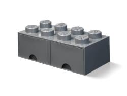 LEGO 5006329 Brique 8tenons avec tiroirs - gris foncé