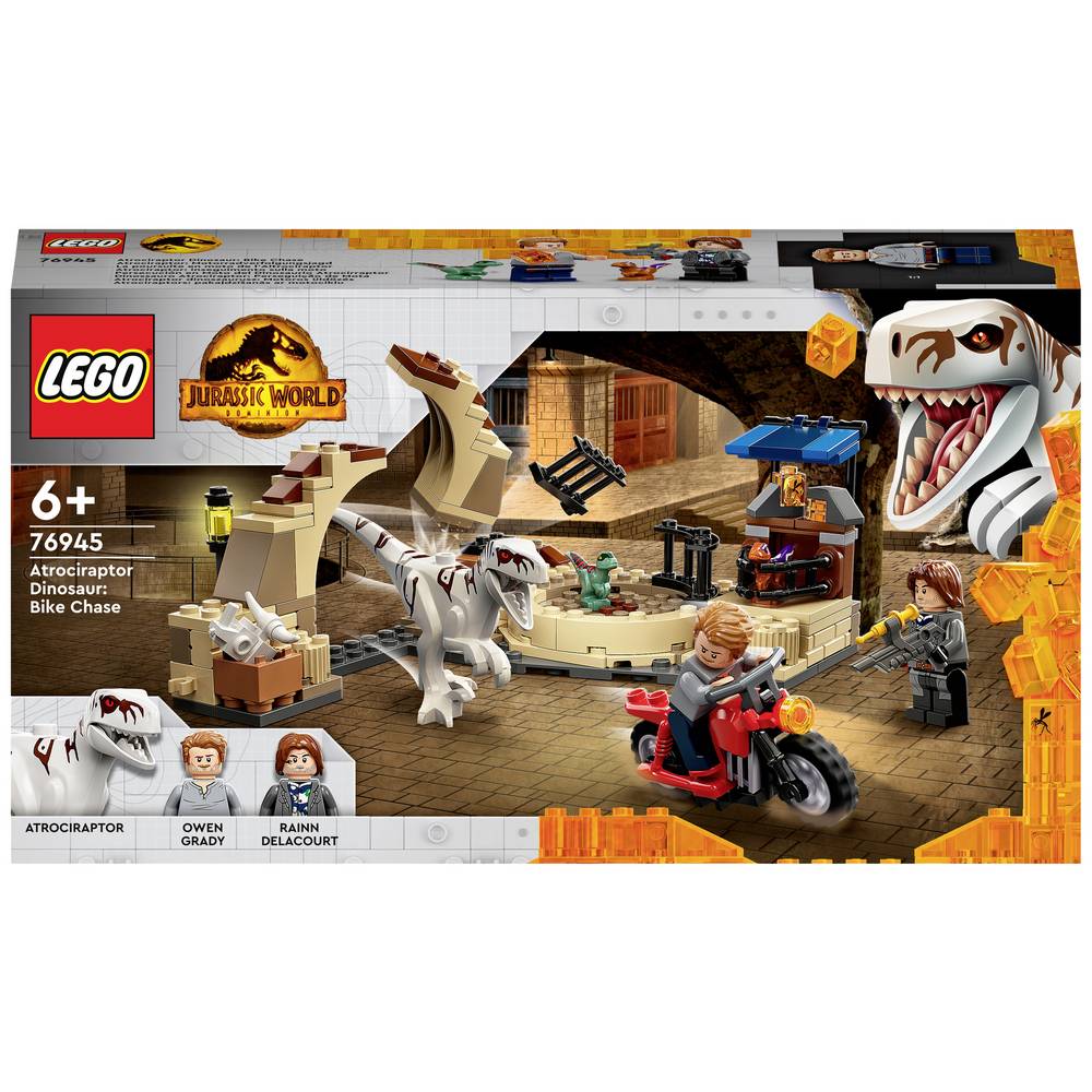 LEGO Jurassic World 76945 La poursuite en moto de l’Atrociraptor