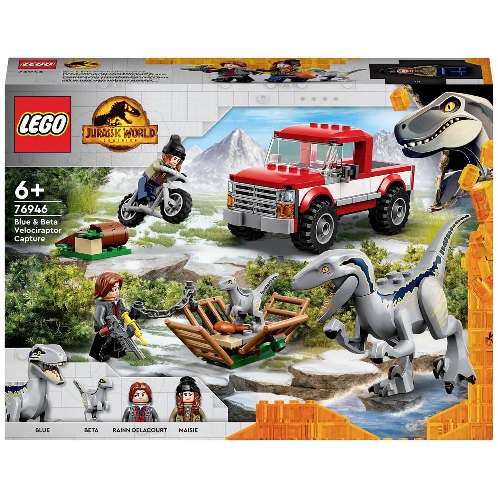LEGO Jurassic World 76946 La capture des Vélociraptors Beta et Blue