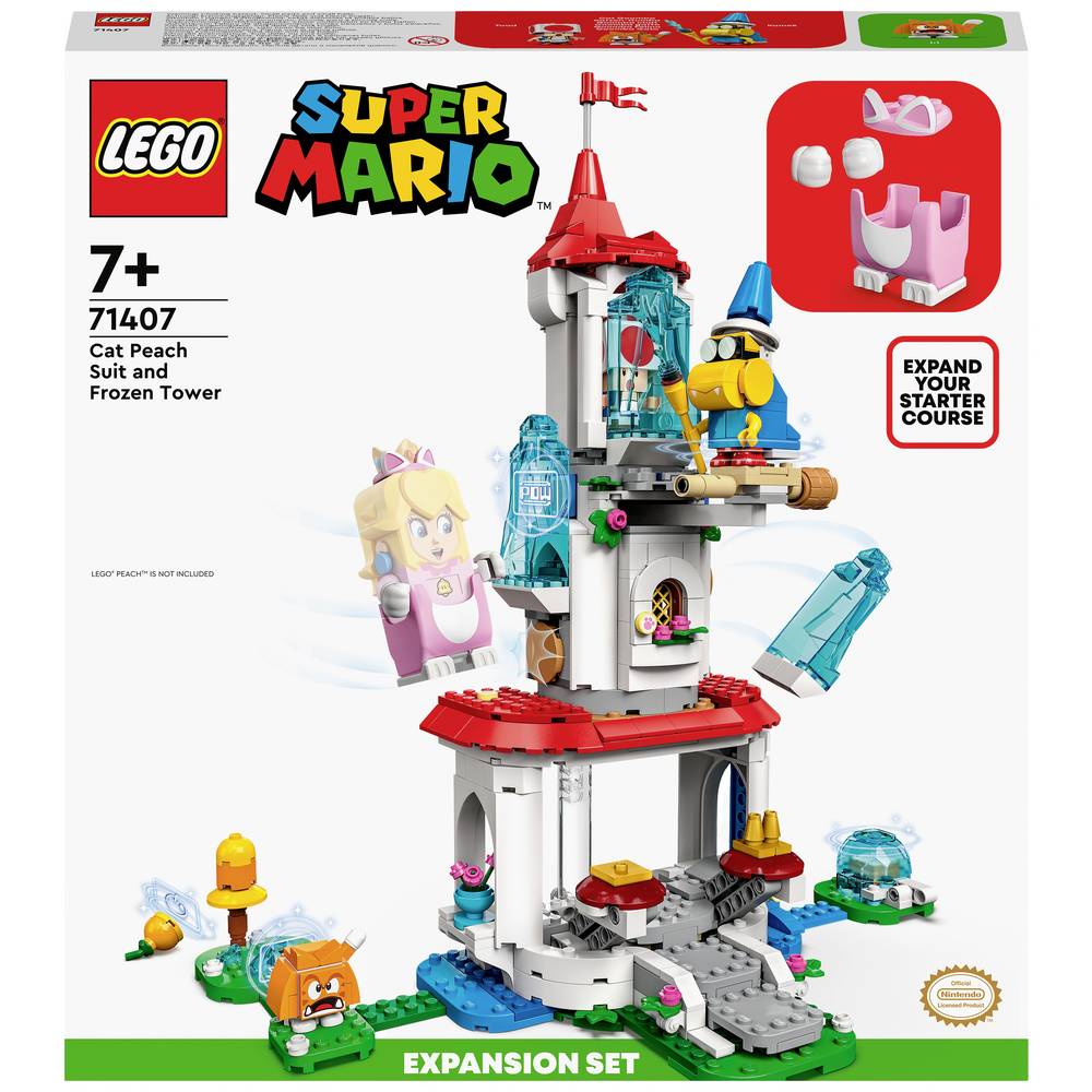 LEGO Super Mario 71407 Ensemble d’extension: La Tour gelée et le costume de Peach chat